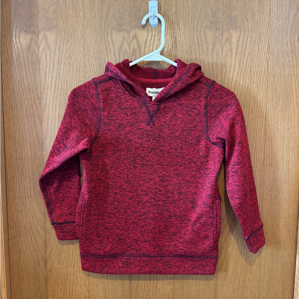 RuffHewn Boys Red Marled Pullover Hoodie - Size S (8)